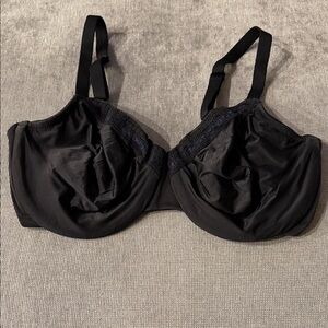Wacoal Black Full Coverage Underwire Bra with Lace Trim